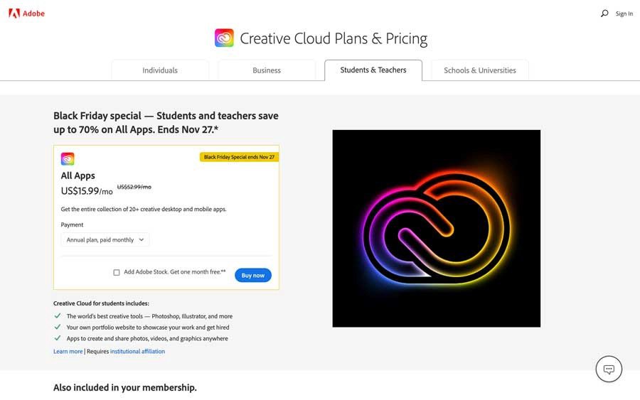 adobe creative black friday